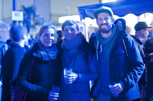 Claudia, Maria und Matthias am Spielbudenplatz, Foto: Marie-Theres Müller