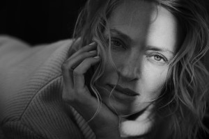 Die erfolgreiche Schauspielerin Uma Thurman in New York 2016, Foto: Peter Lindbergh